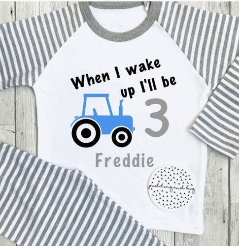 Personalised tractor pyjamas